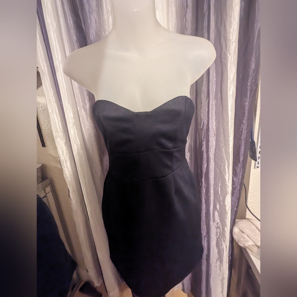 silence + noise small navy colored mini dress
